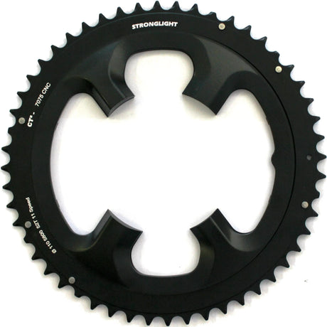 Plateau Stronglight mod. 17 anneaux de chaîne forts. 52t extérieur aluminium noir