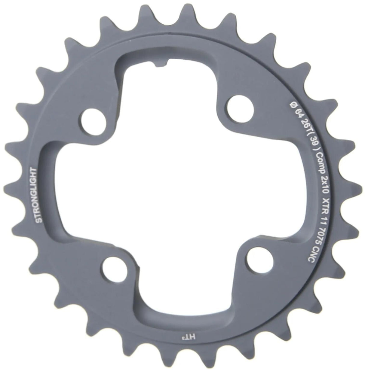 Plateau VTT Stronglight HT3 mod. 17 anneaux de chaîne forts. ht3 26t intérieur alu noir