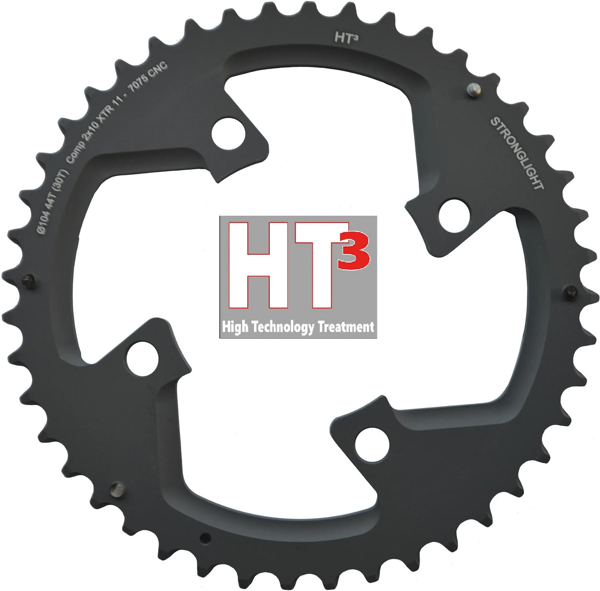Plateau VTT Stronglight HT3 mod. 17 anneaux de chaîne forts. ht3 30t intérieur alu noir