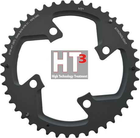 Plateau VTT Stronglight HT3 mod. 17 anneaux de chaîne forts. ht3 30t intérieur alu noir