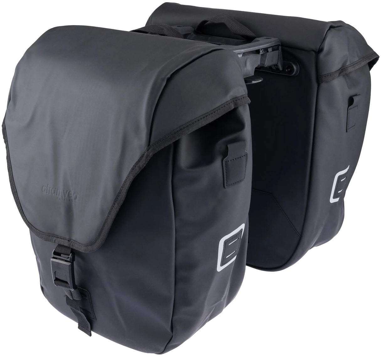 Ensemble latéral de banlieue à double sac Atranvelo. Atran Twin Bags Commuter Side Set Noir