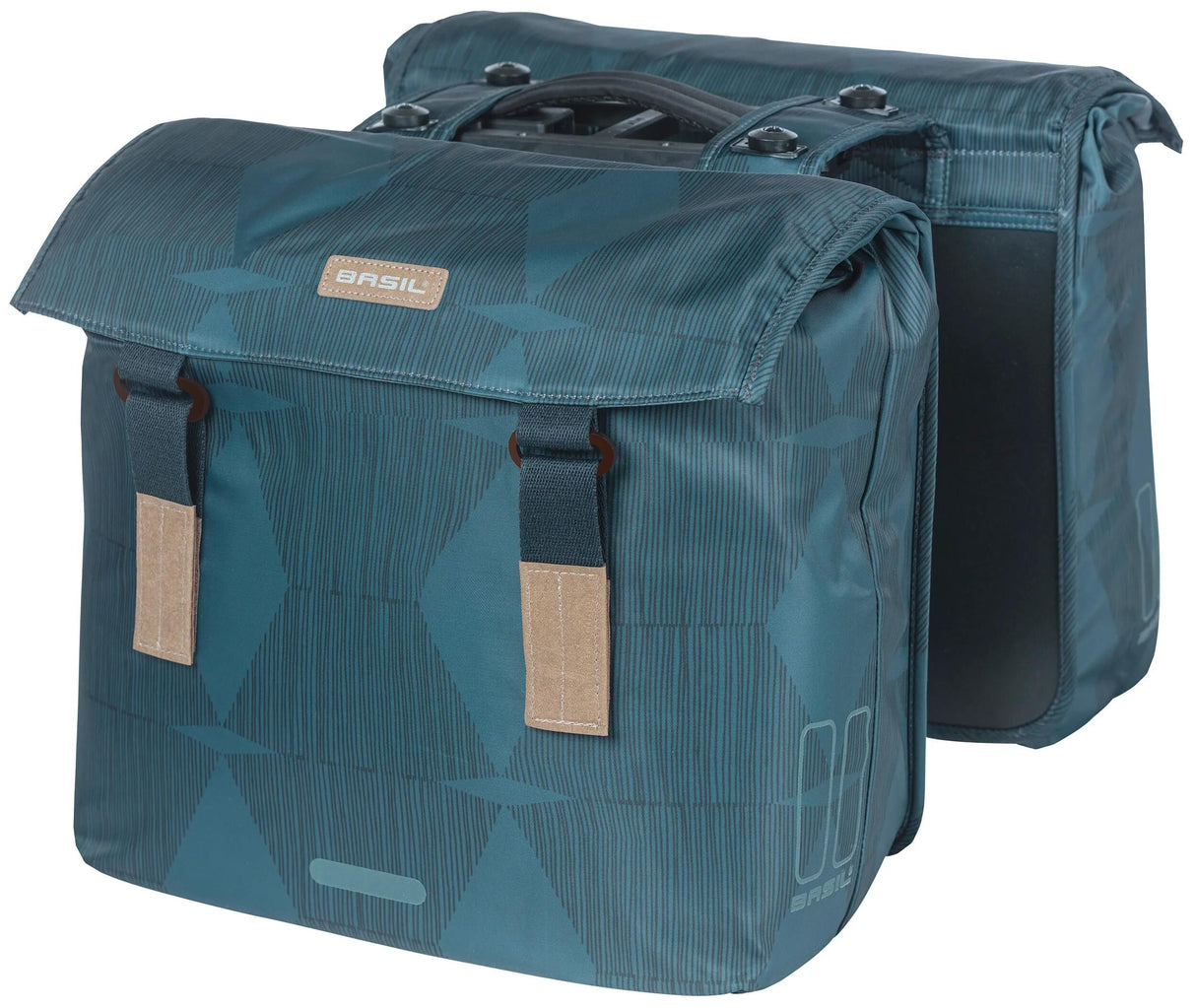 Sacoche de vélo double Basil élégance mik 40-49 litres - bleu immobilier