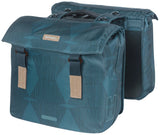 Sacoche de vélo double Basil élégance mik 40-49 litres - bleu immobilier