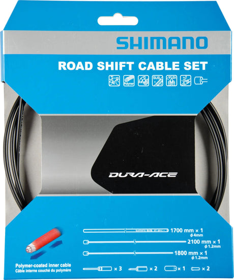 Jeu de câbles de dérailleur Shimano dura ace bc-9000 shim.derail.cab.set da bc9000 polymère bl.