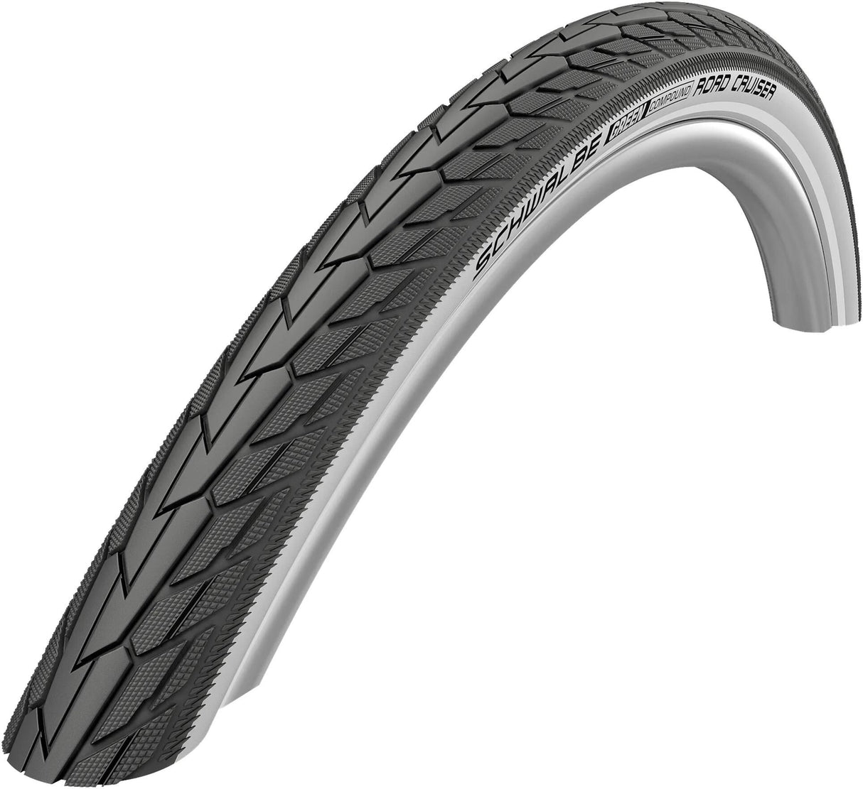 Schwalbe road cruiser - filaire - composé vert - k-guard - 27,5x1,40 - flanc blanc