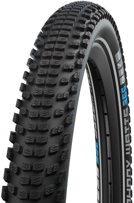 Schwalbe johnny watts 365 27,5x2,60 (65-584) ligne de performance pliable dd addix 4saison noir+reflex