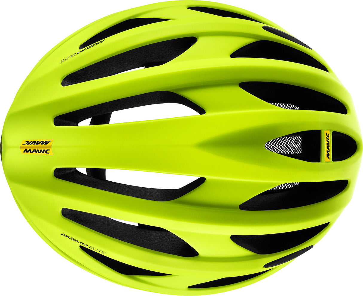 Casque de course Mavic Aksium Elite Casque Aksium Elite L Saf.Yel. métal noir