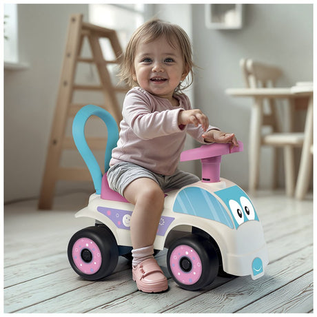 Voiture de marche Dolu rose blanc