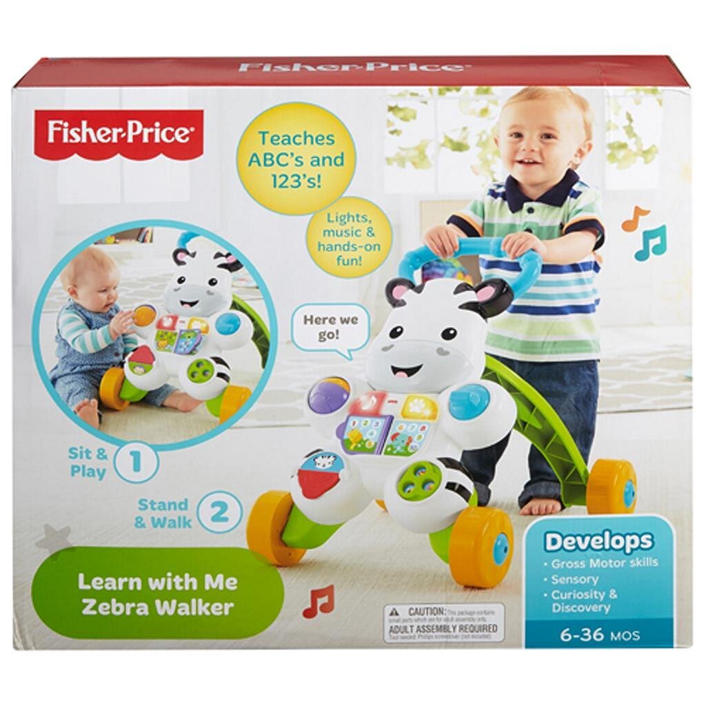 Fisher Price Walk With Me Zebra + Light and Sound