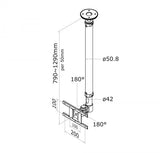 Ayuda de techo del monitor de Neomounts FPMA-C100