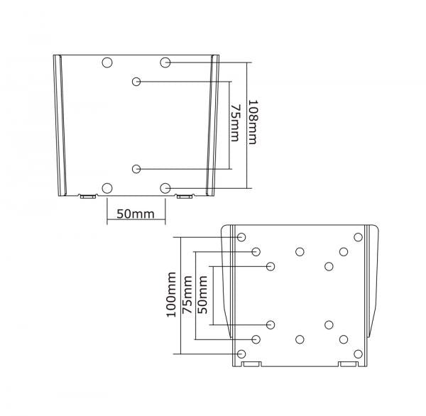 Neomounts FPMA-W25 LCD LED TFT support mural argent