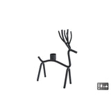 Cosydecor bougeoir cerf métal 14x7x21cm