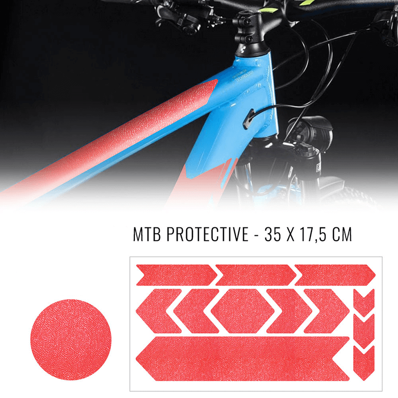 Protection du cadre de vélo Stickerset Red Red