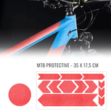 Protection du cadre de vélo Stickerset Red Red