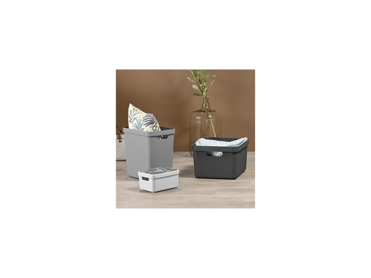 Sunware sigma home boîte de rangement 32l anthracite dimensions 44,4 x 34,2 x 24,2 cm