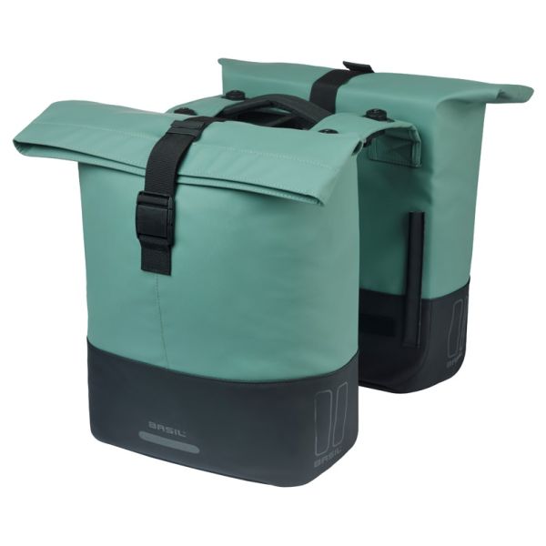 Basil double sac anse mik 2.0. sacs jumeaux cove 28-32l mik vert noir