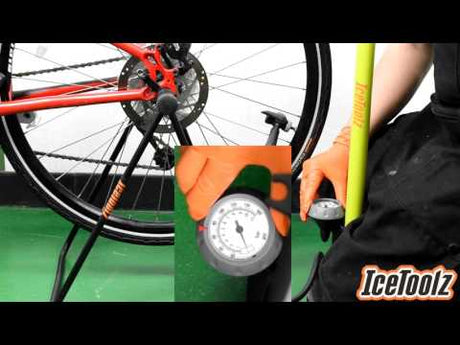 ICETOOLZ 240A451 Pompe à pression Pompe à pied Pompe avec compteur 160 psi jaune
