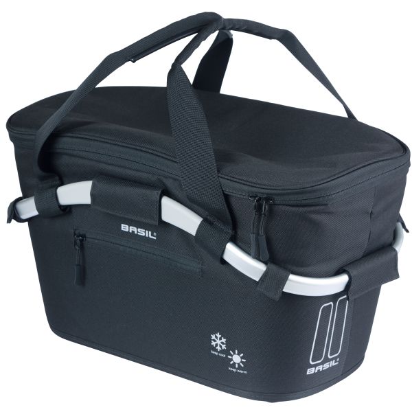 Panier à vélo Basil classic carry all iso avec montage cible 18 litres 38 x 21 x 27 cm - noir
