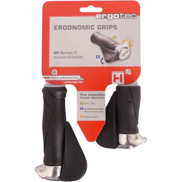 Poignée de vélo avec poignée ergonomique, 130 mm 87 mm, matériau kraton, noir
