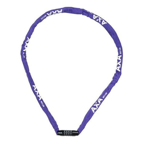 Axa chaîne antivol rigide 120cm cadenas à code violet (carte)