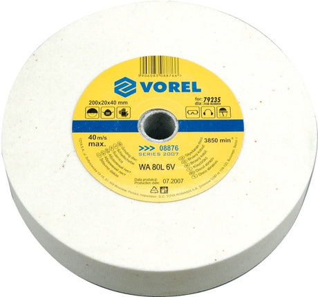 Série Vorel - pierre à aiguiser fine - 200 mm - épaisseur 20 mm - diamètre intérieur 40 mm