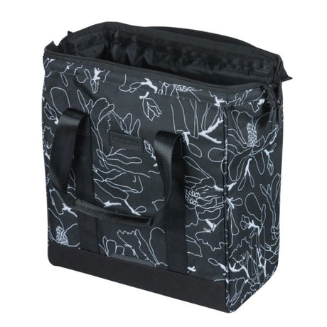 Basil shopper vélo grande fleur mik 23l 12 x 35 x 35 cm - noir