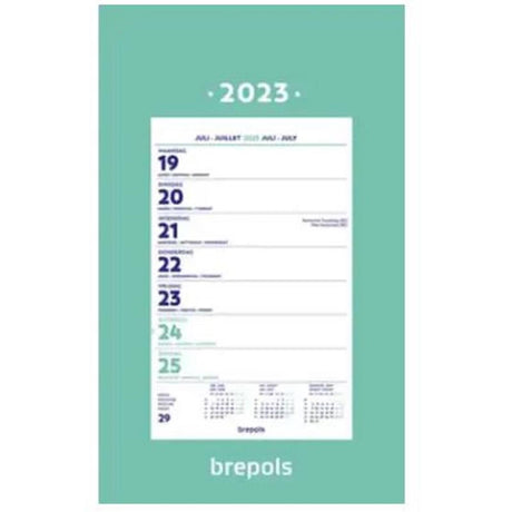 Brepols calendrier mural semaine 2026 collé