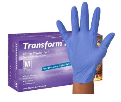 Aurelia gants aurelia transform 100 nitrile non poudrés bleu s
