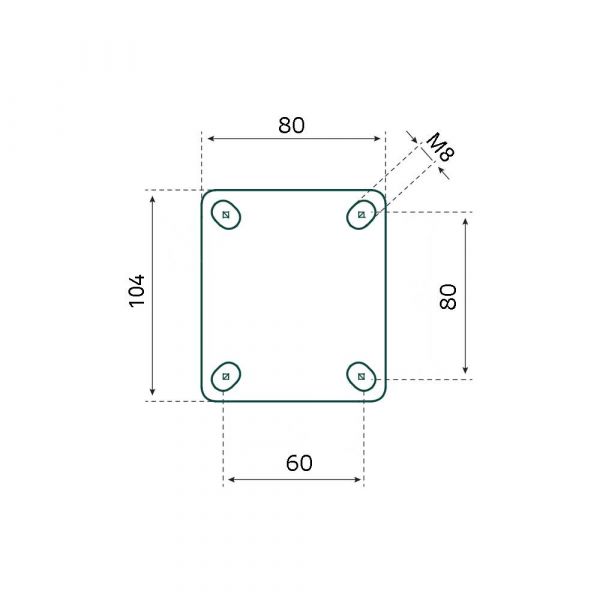 Tarso Bokwiel 100 mm. bianco