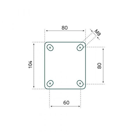 Tarsus Bokwiel 100 mm. hvid