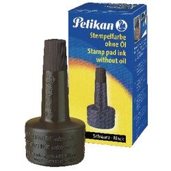 Encre pour tampon pelikan 4k, 28ml, noire, séchage rapide