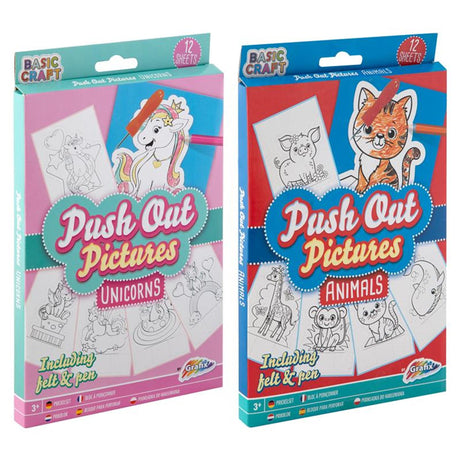 Bloc à broches Grafix animaux, 12 pcs.