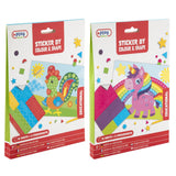 Autocollants Moxy par couleur et forme, 12 feuilles