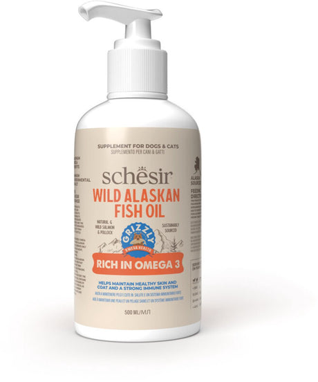 Huile de poisson sauvage d'Alaska grizzly Schesir - 500 ml
