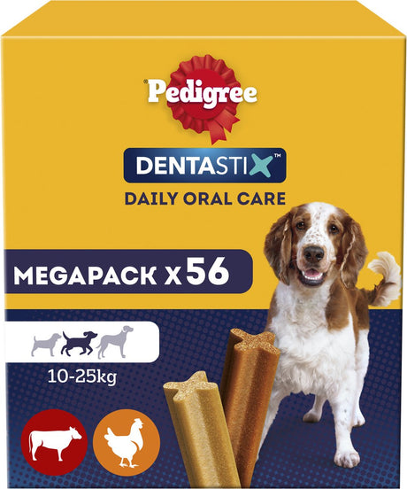 Pedigree dentastix bâton à mâcher moyen - collation pour chien de soins dentaires - 56 pièces