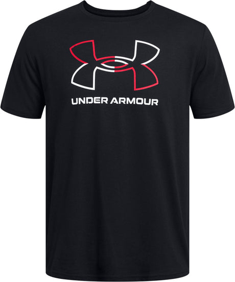 Chemise de sport Under Armour UA GL Foundation Update SS-BLK pour Homme - Noir - Rouge - Blanc