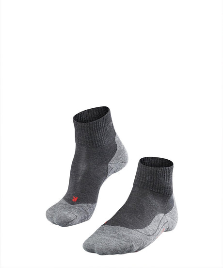 Falke tk5 chaussettes de marche courtes anti-ampoules en laine fine matière fonctionnelle hommes gris - taille 44-45