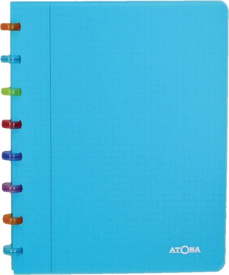 Atoma tutti frutti écriture | pi a5 | 144pages | à carreaux 5 mm | turquoise transparent