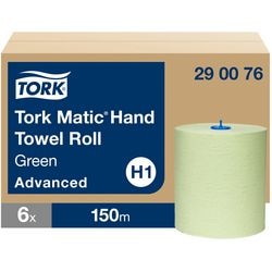 Rouleaux d'essuie-mains Tork Matic papier avancé 2 couches vert pack 6 rouleaux