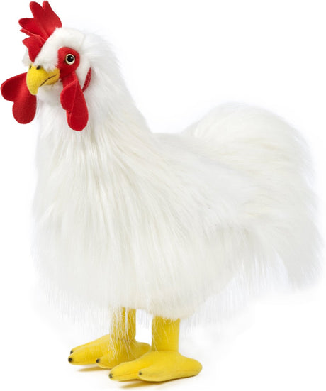 Living nature peluche coq - 35 cm - peluche - jouets - coqs animaux de ferme peluches - peluche