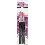 Creativ Company Gold Line Brosses Round, 5e.