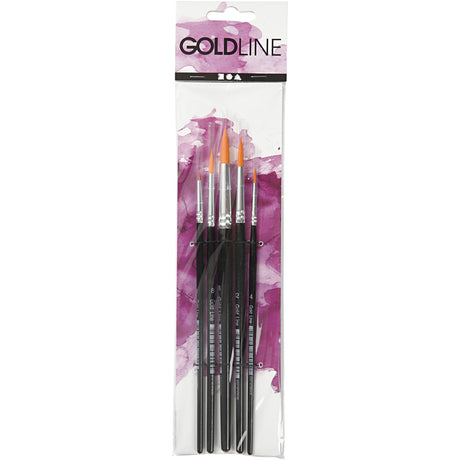 Creativ Company Gold Line Brosses Round, 5e.