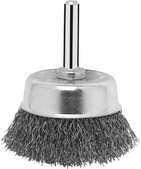 Bosch - Brosses coupelles en acier pour perceuses - fil ondulé, 50 mm 50 mm, 0,3 mm, 4500 tr/min