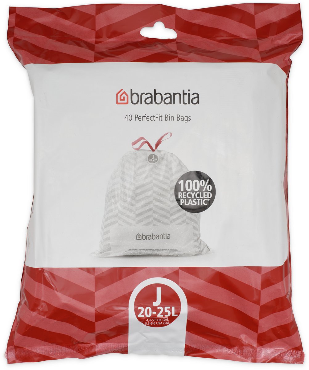 Sacs poubelle Brabantia perfectfit - 20 25 l - code j - 40 pièces