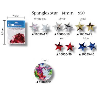 Darice • paillettes étoile 14mm 50pcs bleu