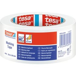 Ruban de marquage au sol tesa 60760 blanc 50 mm x 33 m PVC