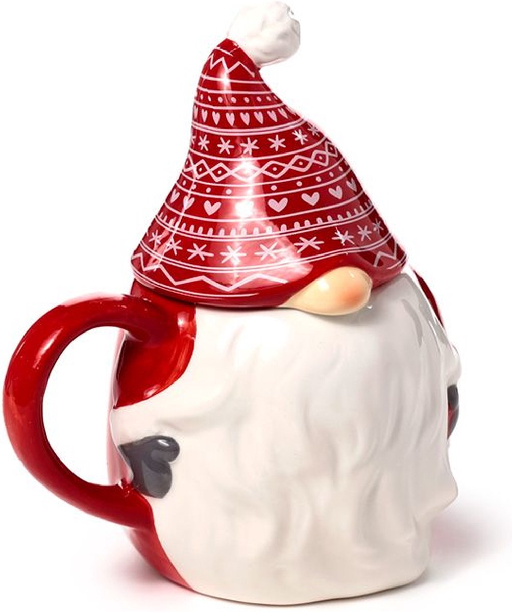 Tasse en céramique en forme de gnome de Noël scandinave