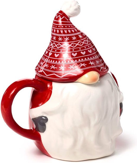 Tasse en céramique en forme de gnome de Noël scandinave
