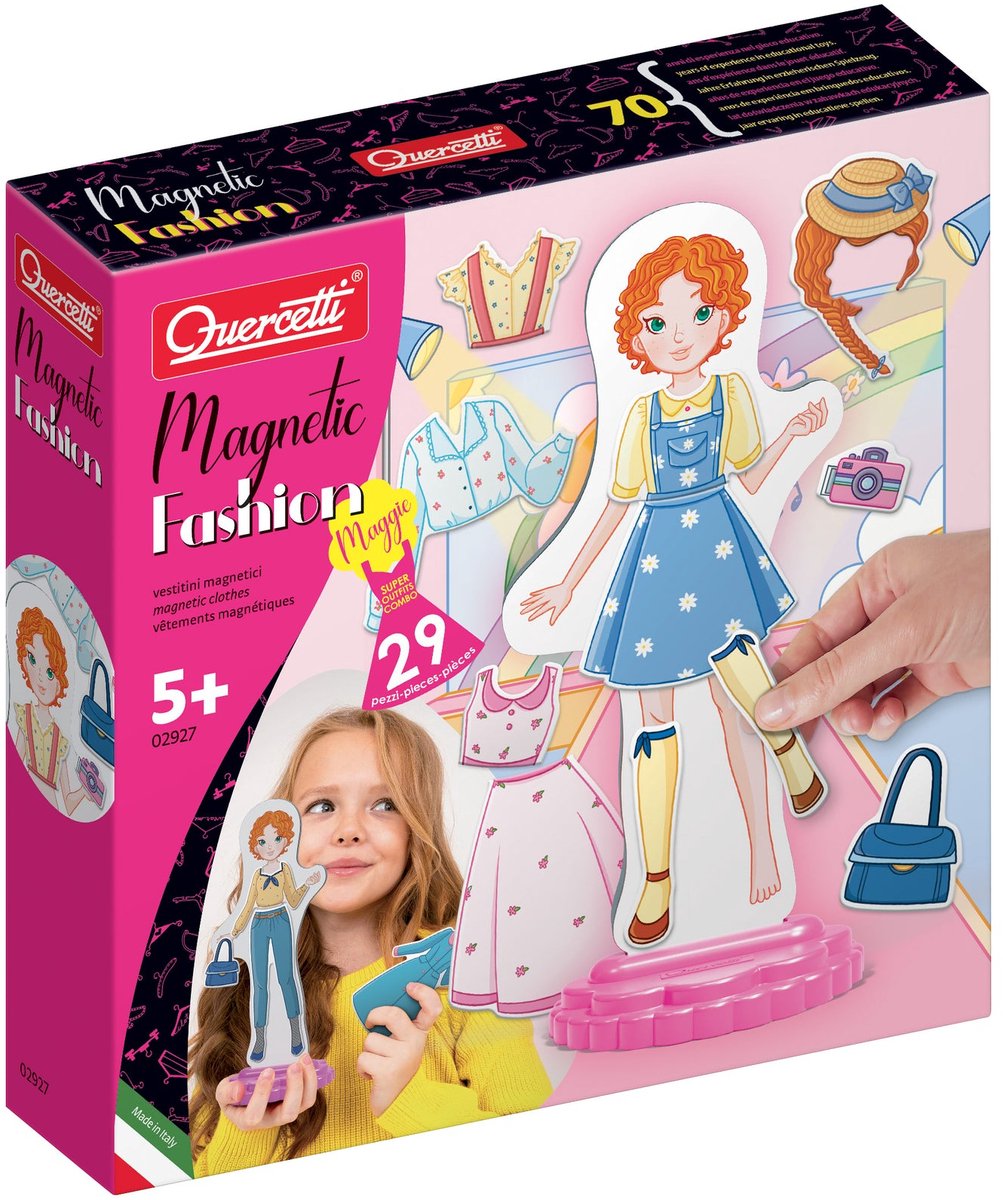 Poupée à habiller magnétique Quercetti, 29 pcs.