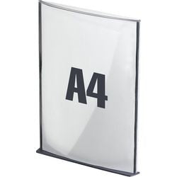 Informatiebordje paperflow a4 transparant grijs